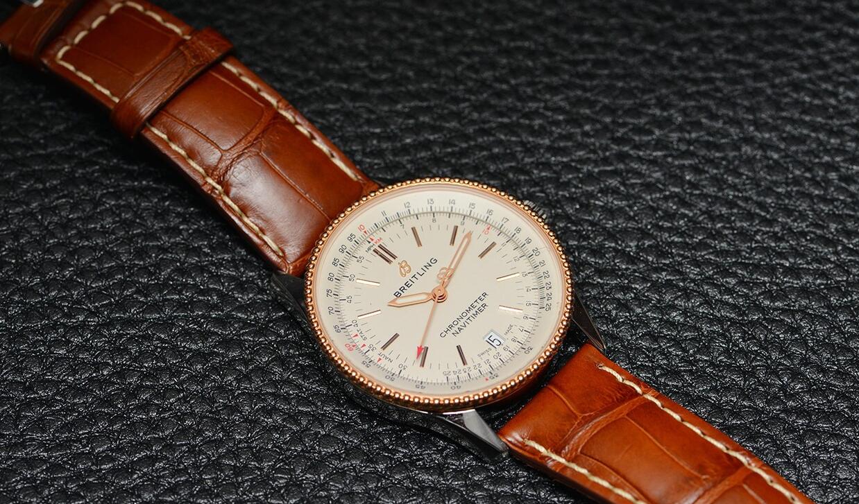 The red gold hands, red pointer as well the red gold hour markers set on the silver dial make it legibility.