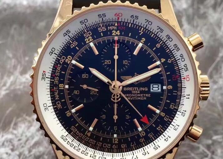 Classic UK Breitling Navitimer Chronograph Replica Watches With Black Dials