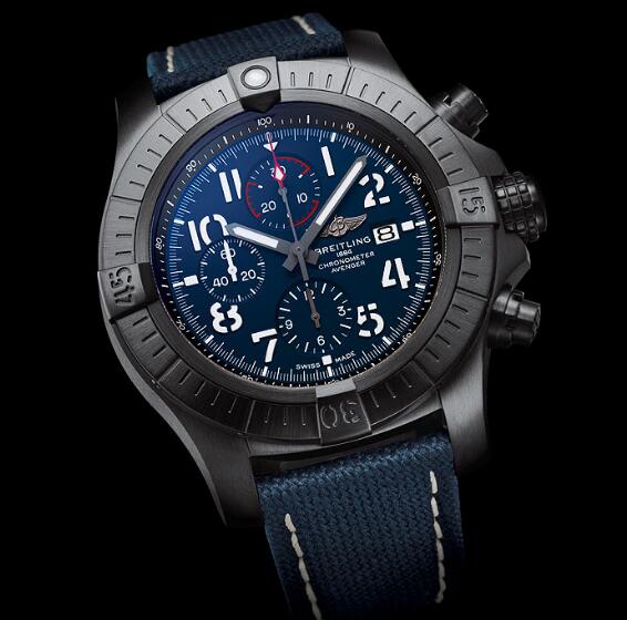 Swiss imitation watch presents three sub-dials.